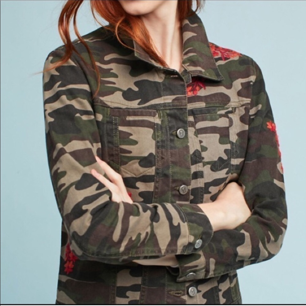 Pilcro and the Letterpress Camo embroidered jacket